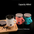 1 pcs Stainless Steel Coffee Mug Portable Tea Coffee Milk Cup Thermal Insulation Brief Anti-Fall Cappuccino Latte Mugs 400ml. 