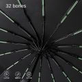 16K Double Bones Large Umbrella Men Womens Windproof Umbrellas Fully Automatic Folding Umbrella for Business Sun Rain Travel.