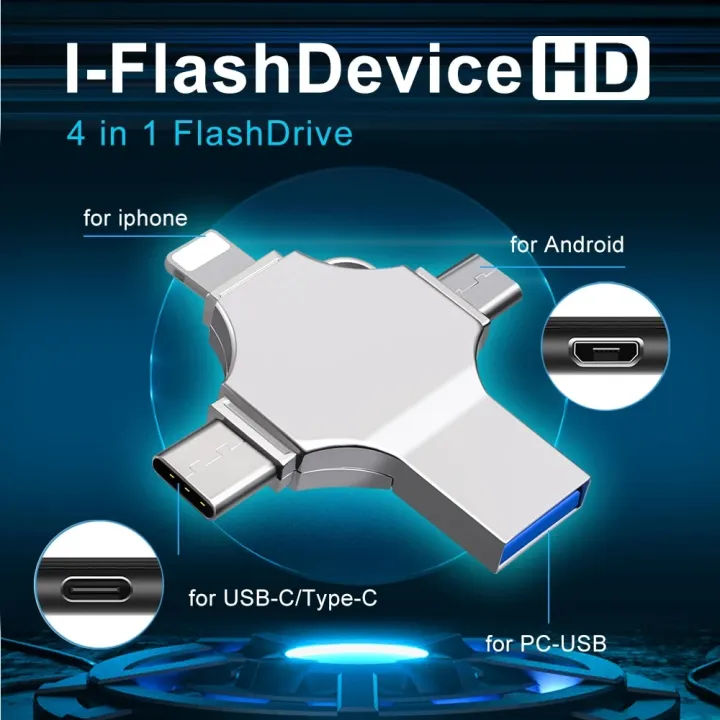 4in1%20Flashdrive%20for%20iPhone%20iPad%20Pro%20Android%20Pen%20Drive%20Type%20c%20Otg%2032gb%2064gb%20128gb%20256g%20USB%20Flash%20Drive%20Hight%20Speed%20Pendrive%204in1%20-%20Image%204