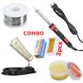 Soldering Package-Soldering Iron,Lead,2pcs Rosin And Soldering Stand,Soldering Paste. 