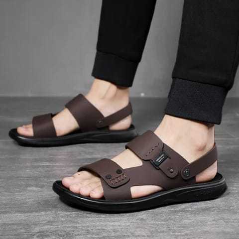 New%20Stylish%20Fashionable%20A%20T%20Leather%20Sandal%20for%20Men-Chocolate%20-%20Image%203