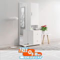 Bniture Modern Dressing Table For Bedroom With 2 Drawer, Mirror And Huge Storage Space | Long Dresser Vanity Table With Full View Mirror 72/30.