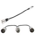 XLR Audio Splitter 30cm Female Jack to Dual Male Head Adapter Mic Extension Cable for Canon. 