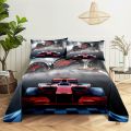 Racing， Sports Car Bedding Sheet Home Digital Printing Polyester Bed Flat Sheet With Pillowcase Print Bed Sheet. 
