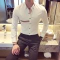 Plus Size 5XL-S New Business Formal Shirts Men Dress Streetwear Slim Men Shirt Casual Long Sleeve Tuxedo Shirt Brand Clothing. 