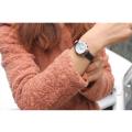 Poruis nary 6033 classic couple women men quartz full stainless steel wrist watch fashion leisure round dial lovers watches.
