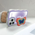 Jizetin for Huawei Mate 20 Pro Back Cover + Free Pop Socket Colorful Butterfly Soft Wavy Shape TPU Phone Case For Girls Boys.