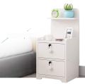 Bedside Table, 2 locker Drawer with Storage Shelf  JIMEOG Night Simple and modern Stand Bedroom Furniture Quarto Cabinet Bedside Table. 