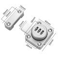 Cabinet Door Latch Keyless Combination Lock Cabinet Mechanical 3-Digit Passcode Cabinet Lock for Kitchen Cabinet Easy to Use Silver. 