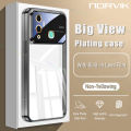 Phone Case For iPhone 14 Pro Max Plus 13 12 11 Pro Max XS XR X 8 7 6 Plus + SE 2020 Big View Back Cover Casing Electroplating Case With Built-in Lens Film Protection Soft TPU Shockproof Cover DR01.