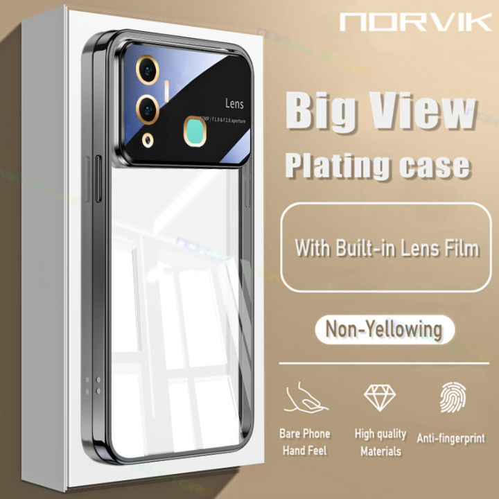 Phone Case For iPhone 14 Pro Max Plus 13 12 11 Pro Max XS XR X 8 7 6 Plus + SE 2020 Big View Back Cover Casing Electroplating Case With Built-in Lens Film Protection Soft TPU Shockproof Cover DR01