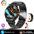New Outdoor Sport Smart Watch Flashlight 1.45 AMOLED Screen Bluetooth Call For Men Fitness Tracker SmartWatch Android IPhone IOS.