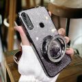 Phone cover OPPO A31 Back cover case Transparent Hourglass Funnel Quicksand Finger Ring Metal Phone Holder Girls Ladies Case.