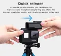 VIJIM GP-3 Microphone Mount for GoPro Hero 7, 6, 5 and Housing for Mic Adapter, Works GoPro Case with Universal Cold Shoe Adapter. 