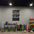 Home Gym Design Wall Sticker Quotes - Don't Stop When You Are Tired Stop When You Are Done Vinyl Wall Decals Motivation. 