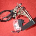 Soldering Iron Stand-3rd Helping Hand Magnifier Tool 3.5x & 12x Electrical Circuitry & Parts. 