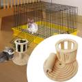 Bunny Hay Manger Chinchilla Food Feeding Manger Wooden Rabbit Hay Feeder.