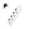 Walton 4 Point Extension Socket – 3,5  Meter Cable – Individual Switch – White Multiplug – Heavy Duty. 