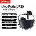 Lenovo LP80 BT 5.0 Headphones Waterproof True Wireless Stereo Earbuds w/ENC Noise Reduction. 