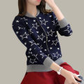 Women Fashion - black star Cotton Long Sleeve Ladies Winter Jacket. 