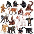 2021 Simulation Children Cognitive Educational Toys Wild Animals Orangutan Monkeys Apes Moveable Dolls Kids Collection Toy Gifts. 