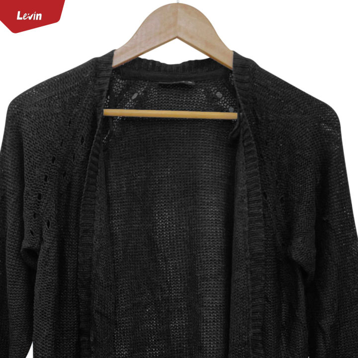 Women's%20Three%20Quarter%20Sleeve%20Open%20Front%20Cardigan%20From%20Levin%20-%20Image%202