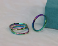 Fashion Simple 2mm Stainless Steel Ladies Smooth Fine Thin Finger Ring.