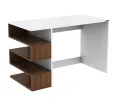 Home Office Computer Desk/ Work Station Writing Desk with 4-Tier  Storage Shelf/Industrial Use Modern Laptop Table/ Work & Study Desk Table 30/30/16. 