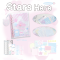 Pvc Envelope Series Girl Heart Star Book Unique 148*192mm Snap Button Diary Book Diy Detachable Notebook for Stationery Enthusiasts Personal Journaling School Or Office Supplies Creative Writing Gift. 