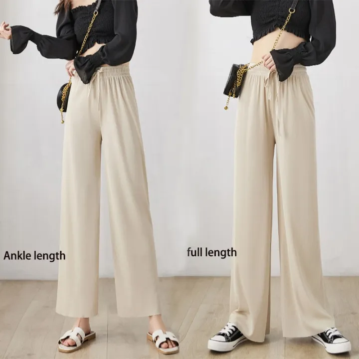 Spring%20Summer%20Women%20Wide%20Leg%20Pants%20High%20Waist%20Loose%20Casual%20Long%20Stacked%20Silk%20Pants%20Women's%20Ice%20Silk%20Ankle-Length%20Trousers%20-%20Image%205