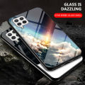Back Cover For Samsung Galaxy F22 Case Moon and Star Tempered Glass Protector Protection Cover for Samsung Galaxy F22 Phone cases.