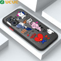 UCUC for OPPO A96 / Realme 9i Back Cover BTS Anthropomorphic Image Frosted Transparent Hard Phone Case Thin Shockproof Full Cover Camera Protect Case. 