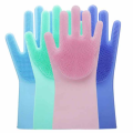 2 pcs High Quality Silicone Dish Washing Kitchen Hand Gloves (Multicolor) - Hand Gloves.