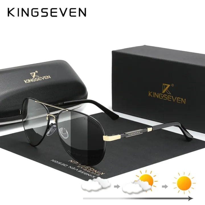 KINGSEVEN%20NEW%20Fashion%20Men's%20Aluminum%20Sunglasses%20Polarized%20Fishing%20Driving%20Sun%20glasses%20Brand%20Men%20UV400%20Photochromism%20Lens%20Male%20-%20Image%207