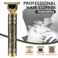 T9 Vintage USB 6500 charging cable with Rechargeable Hair Trimmer metal body Hair Cutting Machine For Men and Women.