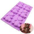 Cartoon Teddy Bear Silicone Mold 3D Silicone Cake Mold Gummy Bear Chocolate Mold Candy Maker Ice Tray Jelly Moulds Baking Tools. 