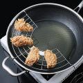 304 Stainless Steel Thick Line Semicircle Hanging Pan Frying Drain Line Rack Kitchen Insulation Pot Rack Steam Rack. 