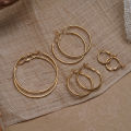 Women Hoop Earrings Exaggerated Hoop Ear Loop Smooth Ring Earring Stainless Steel Jewelry For Women. 