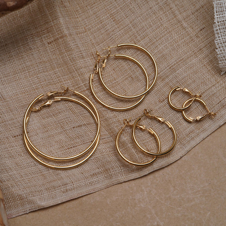 Women%20Hoop%20Earrings%20Exaggerated%20Hoop%20Ear%20Loop%20Smooth%20Ring%20Earring%20Stainless%20Steel%20Jewelry%20For%20Women%20-%20Image%205