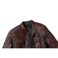 Real Cow Leather Jacket Men Motorcycle Jackets Genuine Cowhide Leather Vintage Men's Leather Coat Biker Clothing. 