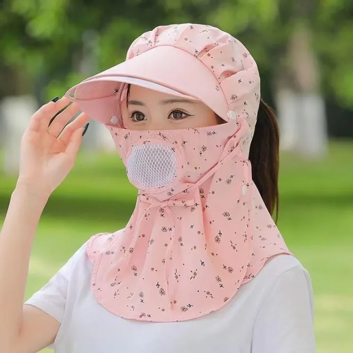 Sun%20Hat%20Women's%20Summer%20UV%20Protection%20Cover%20Face%20Summer%20Hat%20Spot%20Cap%20Sun%20Protection%20Wide%20Brim%20Full%20Face%20Sun%20Cycling%20-%20Image%203