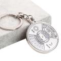 50 Years Perpetual Calendar Key Ring - Silver. 