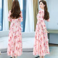 New Attractive Stylish Premium Quality Long Gown Dress Kurti Linen Fabric Digital Print One Piece Long Kurti For Women.
