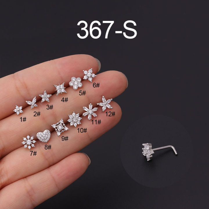 1PCS%20Crystal%20Flower%20Nose%20Stud%20L%20Shape%20Stainless%20Steel%20Cz%20Heart%20Nose%20Ring%20And%20Stud%20Butterfly%20Nose%20Ring%20Real%20Piercing%20Jewelry%20Lot%20-%20Image%204