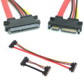 SATA 22 Pin Male To Female Sata Extension Cable SATA 3 22Pin Data Power Cable. 