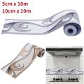 wave line wall border sticker 10m home decoration 10m wall sticker 5cm sticker wallpaper for interior design DIY renovation easy to apply home kitchen bathroom.