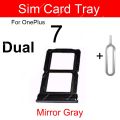 For OnePlus 6/6T,OnePlus 7/7Pro,7T/7T Pro Single / Dual Nano Sim Card Tray Holder Sim Adaptor With Free Sim Ejector Pin Replacement Part. 