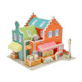 DIY House 3D Paper Puzzle Safe Cartoon Castle Construction Model For Kids Hand On Ability Early Learning Educational Toys MuXiaRe. 