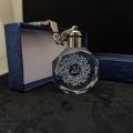 3D Crystal Led Light Key Chain for Gift Bike Laser Glass Islam Rectangle Key ring.