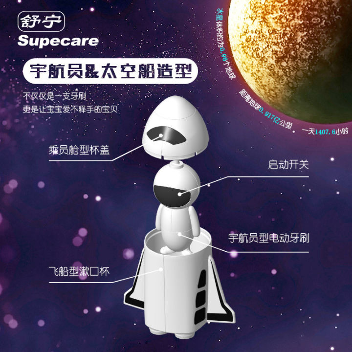 Shuning%20Children's%20Rechargeable%20Cartoon%20Astronaut%20Baby%20Soft%20Hair%20Waterproof%20Intelligent%20Sound%20Wave%20Electric%20Toothbrush,%20ages%202-6-12%20-%20Image%202